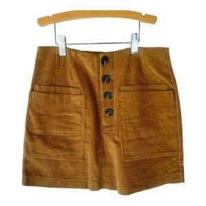 Brown Corduroy Skirt